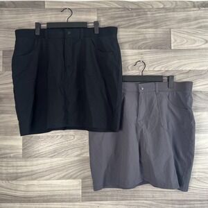 Lee Active‎ Performance Skort Skirts Women's 14 Medium Black Gray Golf Lot of 2